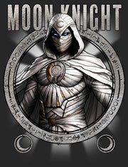 Men's Marvel: Moon Knight Hieroglyph Frame Evil Beware  Adult T-Shirt