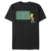 Men's The Simpsons Bart Chalkboard  Adult T-Shirt