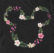 Men's Mickey & Friends Floral Logo  Adult T-Shirt