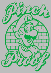 Men's Nintendo Super Mario St. Patrick's Day Pinch Proof Luigi  Adult T-Shirt