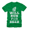 Women's CHIN UP Running For Beer  Adult Boyfriend Tee