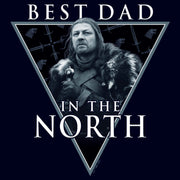 Men's Game of Thrones Ned Stark Best Dad in the North  Adult T-Shirt