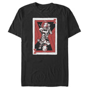 Men's Marvel Black Widow Sister Playing Card  Adult T-Shirt