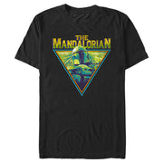 Men's Star Wars: The Mandalorian Triangle Poster  Adult T-Shirt