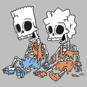 Men's The Simpsons Skeleton Bart and Lisa  Adult Long Sleeve Shirt