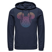 Men's Mickey & Friends Colorful Mandala Mickey Mouse Logo  Adult Pull Over Hoodie