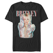 Men's Britney Spears Pop Star Glitch  Adult T-Shirt