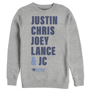 Men's NSYNC Band Name Stack  Adult Sweatshirt