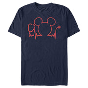 Men's Mickey & Friends Nurse Heartbeat  Adult T-Shirt