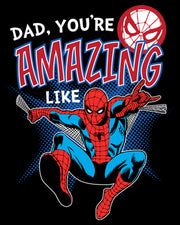 Men's Marvel Dad You're Amazing Like Spider-Man  Adult Pull Over Hoodie