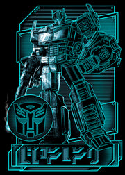 Men's Transformers Optimus Prime Digital Outline  Adult T-Shirt