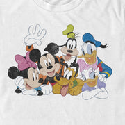 Men's Mickey & Friends Club House Group Shot  Adult T-Shirt