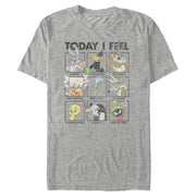 Men's Looney Tunes Today I Feel� Character Moods  Adult T-Shirt