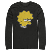 Men's The Simpsons Unamused Lisa  Adult Long Sleeve Shirt