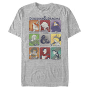 Men's Dungeons & Dragons Cartoon Character Panels  Adult T-Shirt