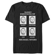 Men's Halloween II Emotions of Michel Myers  Adult T-Shirt