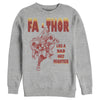 Men's Marvel Fa-Thor Like a Dad Only Mightier Comic Thor  Adult Sweatshirt