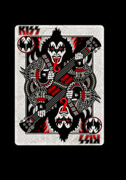 Men's KISS Gene Simmons Playing Card  Adult T-Shirt