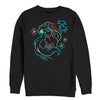 Men's The Little Mermaid Ariel Neon Light Print  Adult Sweatshirt