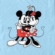 Men's Mickey & Friends Retro Minnie and Mickey Hug  Adult T-Shirt