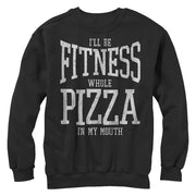 Women's CHIN UP Fitness Whole Pizza  Adult Sweatshirt