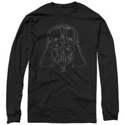 Men's Star Wars Darth Vader Helmet  Adult Long Sleeve Shirt