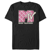 Men's MTV Valentine's Day Pink Heart Logo  Adult T-Shirt