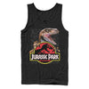 Men's Jurassic Park Velociraptor Hooked On Logo  Adult Tank Top