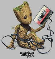 Men's Marvel Guardians Of The Galaxy Vol. 2 Groot Tape Portrait  Adult T-Shirt