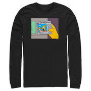 Men's The Simpsons Old Man Yells  Adult Long Sleeve Shirt