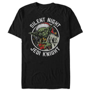 Men's Star Wars Christmas Yoda Silent Night Jedi Knight  Adult T-Shirt