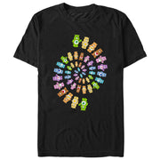 Men's Care Bears Colorful Spiral  Adult T-Shirt