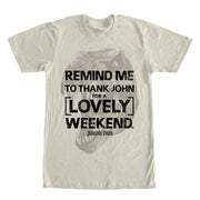 Men's Jurassic Park Remind Me To Thank John For A Lovely Weekend  Adult T-Shirt