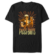 Men's Puss in Boots: The Last Wish Character Poster  Adult T-Shirt