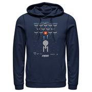 Men's Star Trek Enterprise Pixel Video Game Battle  Adult Pull Over Hoodie