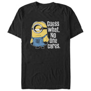 Men's Despicable Me Minion No One Cares  Adult T-Shirt