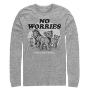 Men's Lion King No Worries Cartoon  Adult Long Sleeve Shirt