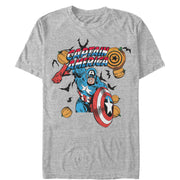 Men's Marvel Halloween Spooky Captain America  Adult T-Shirt