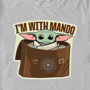 Men's Star Wars: The Mandalorian Grogu I'm with Mando  Adult T-Shirt