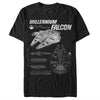 Men's Star Wars The Force Awakens Millennium Falconprints  Adult T-Shirt