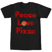 Men's Lost Gods Peace Love Pizza  Adult T-Shirt