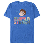 Men's Steven Universe Believe in Steven Sparkle  Adult T-Shirt