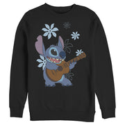 Men's Lilo & Stitch Floral Ukulele Dance  Adult Sweatshirt