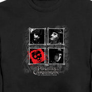 Men's Pirates of the Caribbean: On Stranger Tides Black and White Character Photos  Adult Sweatshirt