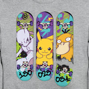 Men's Pokemon Mewtwo, Pikachu, and Psyduck Skateboard Decks  Adult Sweatshirt