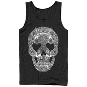 Men's Lost Gods Henna Grinning Skull Print  Adult Tank Top