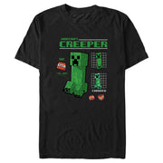 Men's Minecraft Creeper Graph Charged  Adult T-Shirt