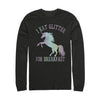 Men's Lost Gods Glitter Breakfast Unicorn  Adult Long Sleeve Shirt