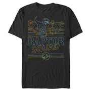 Men's Jurassic World: Camp Cretaceous Retro Raptor Squad  Adult T-Shirt