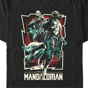 Men's Star Wars: The Mandalorian Retro Poster  Adult T-Shirt